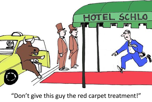 "Don't give this guy the red carpet treatment!"