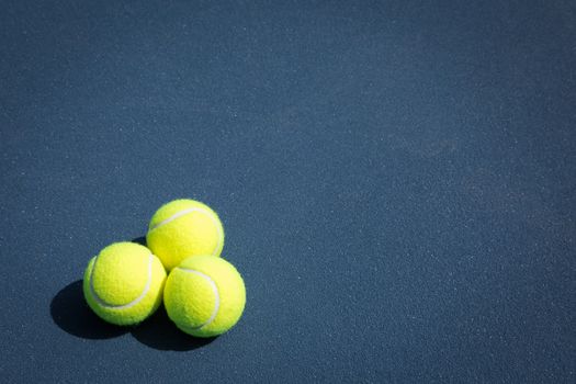 Tennis ball on the court