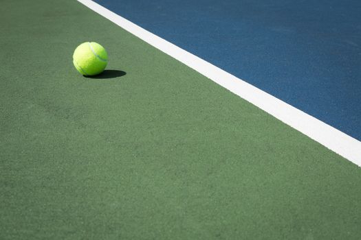 Tennis ball on the court