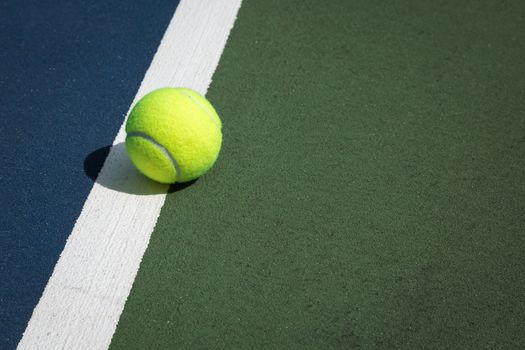 Tennis ball on the court