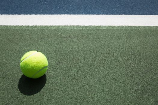 Tennis ball on the court