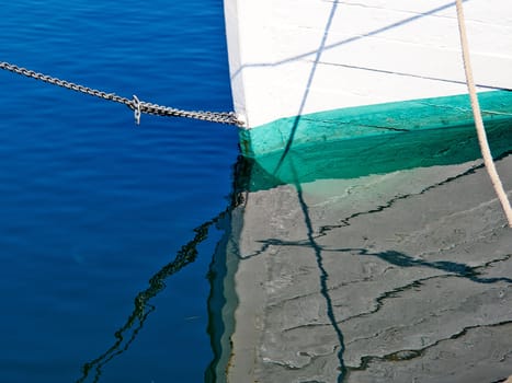 Reflection of a sale boat in the sea sailing sport background image                               