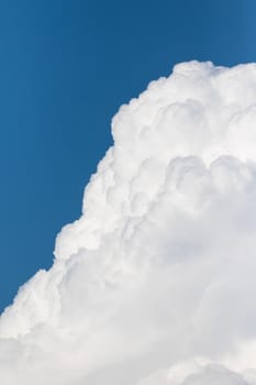 Close up White clouds  in blue sky