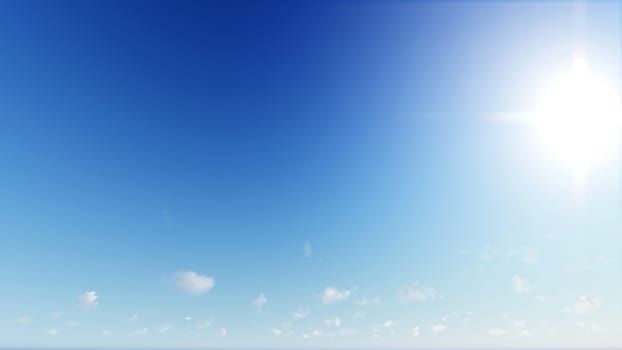 Cloudy blue sky abstract background, blue sky background with tiny clouds, 3d rendering

