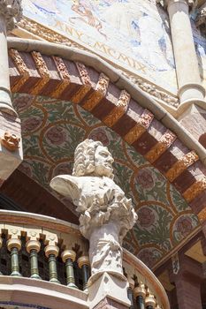 Details of Palau de la Musica Catalana, outdoor, Barcelona ,Spain