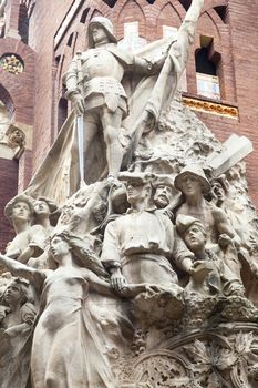 Details of Palau de la Musica Catalana, outdoor, Barcelona ,Spain