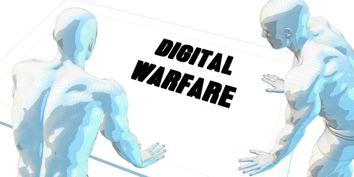 Digital Warfare Discussion and Business Meeting Concept Art