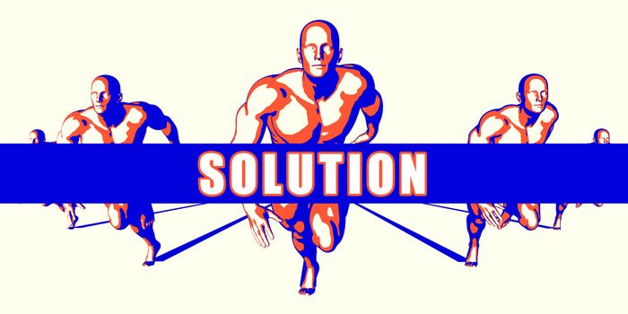 Solution as a Competition Concept Illustration Art