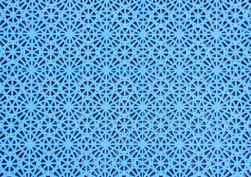 Ice blue non-slip surface on a ferry deck
