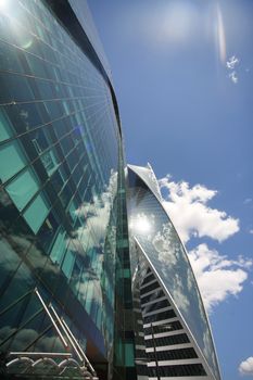 View of skyscrapers Moscow International Business Center.