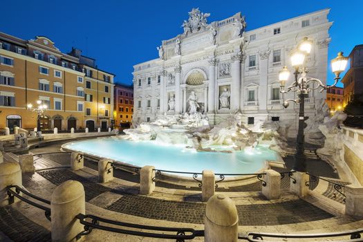 Trevi fountain by night, Rome, Italy.