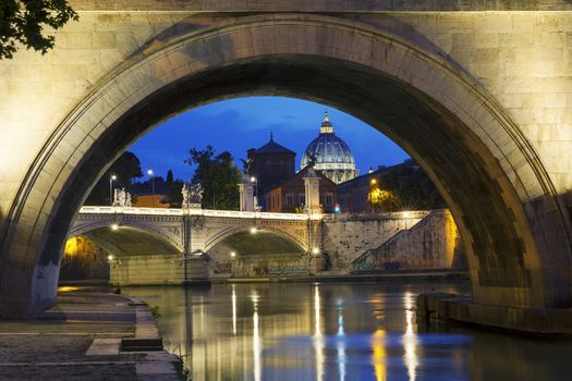 Night view of Rome, Italy