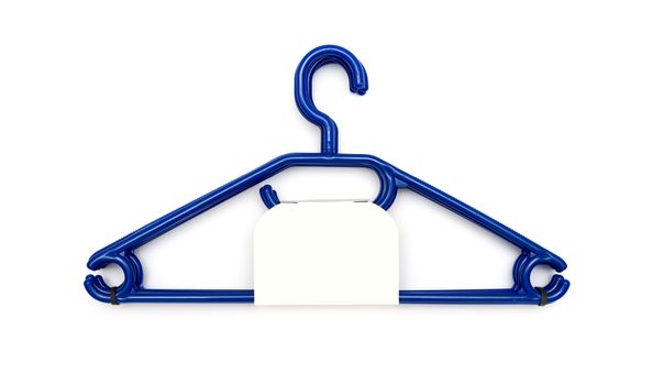 pack of new clothes hanger isolated on white background