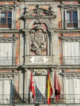 Plaza Mayor, one of the main landmarks in Madrid, Spain