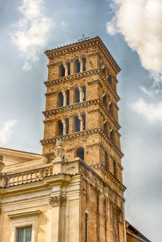 Basilica dei Santi Bonifacio e Alessio on the Aventine Hill in Rome, Italy