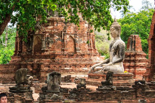 ancient buddha image statue at Sukhothai historical park Sukhothai province Thailand