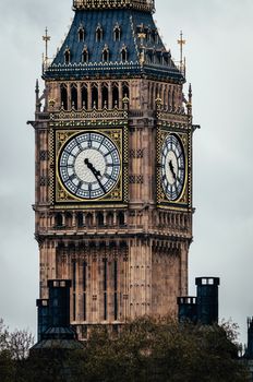 The Clock Tower in London, England, UK. Cross process filter applied.