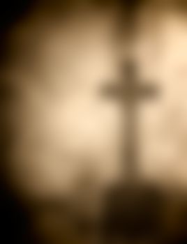 Abstract blur Cross bokeh background