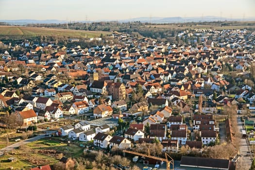 view over town Hessigheim