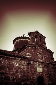 The New Philosophou Monastery was founded in 1691. The monastery with the remarkable carven chancel screen is located on the west side of Loussios Gorge.