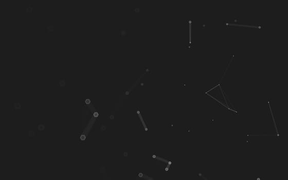 Abstract polygonal space low poly dark background with connecting dots and lines. Connection structure. 3d rendering