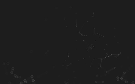 Abstract polygonal space low poly dark background with connecting dots and lines. Connection structure. 3d rendering