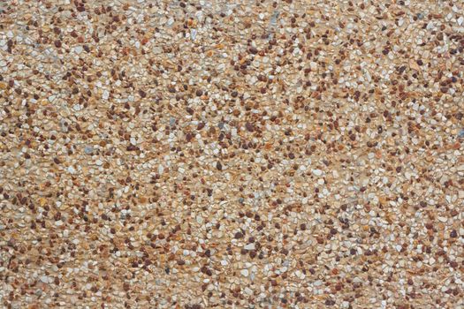 rounded pebble stones cement on the walkway