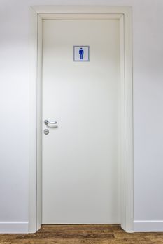 Clean and clear men restrooms entrance