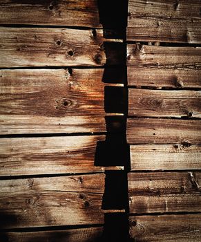 abstract background or texture Horizontal boards on a wooden wall