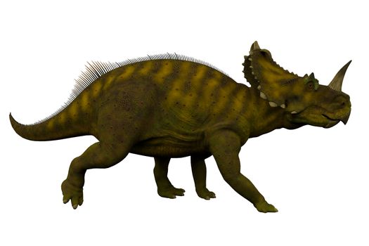 Centrosaurus was a herbivorous ceratopsian dinosaur that lived in Canada during the Cretaceous Period.