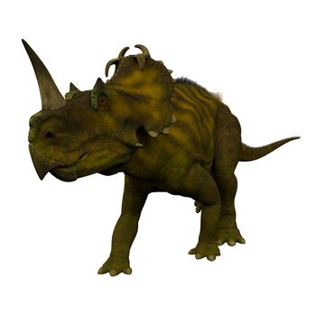 Centrosaurus was a herbivorous ceratopsian dinosaur that lived in Canada during the Cretaceous Period.