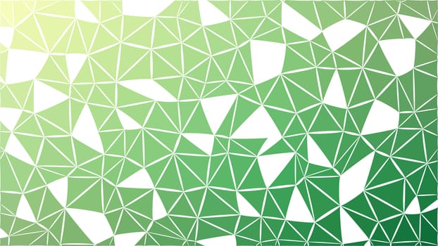 Abstract green gradient lowploly of many triangles background for use in design.