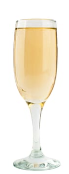 Glass of champagne, isolated on white background