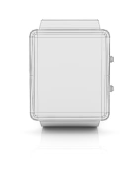 Smart watch new technology electronic device. 3D illustration