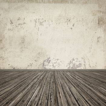 An image of a grunge wooden floor background for your content