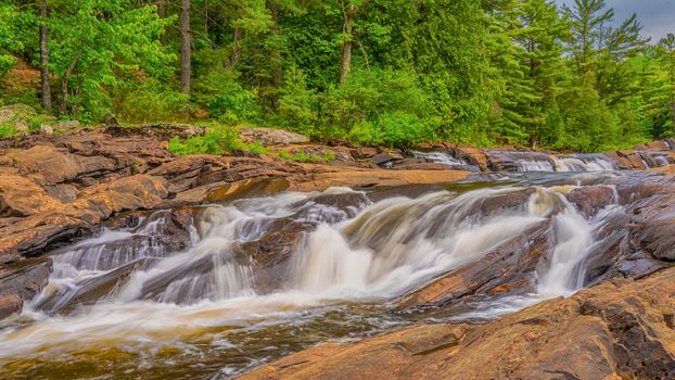 Wilsons Falls are located near Bracebridge Ontario Canada.