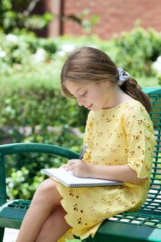 portrait of happy girl  having good time in summer environment