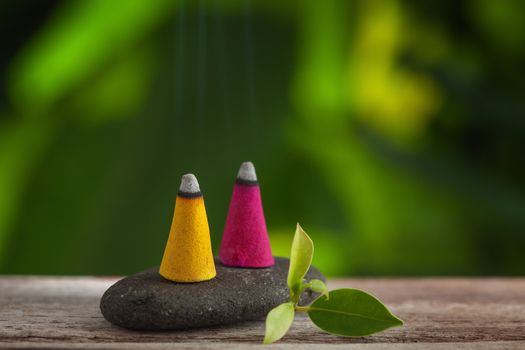 Close up view of spa theme objects on natural background