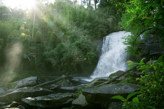 Mae Ya waterfall at Doi Inthanon National park in Chiang Mai Thailand