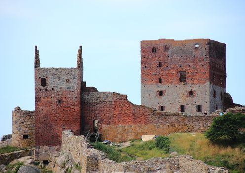 Hammershus Castle ruin main tower