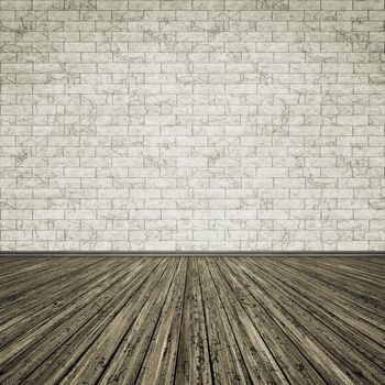 An image of a grunge wooden floor background for your content