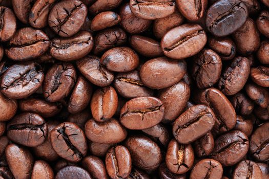 roasted coffee beans, for background, coffee close up