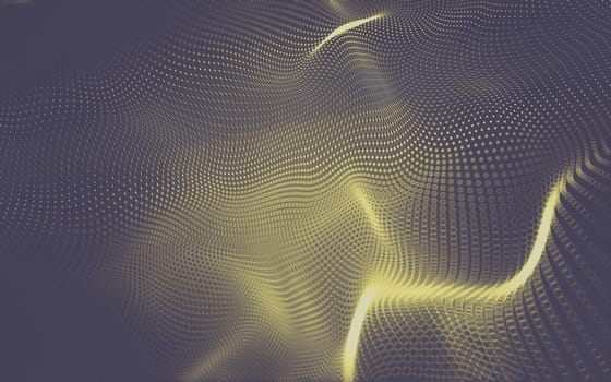 Abstract polygonal space low poly dark background with connecting dots and lines. Connection structure. 3d rendering