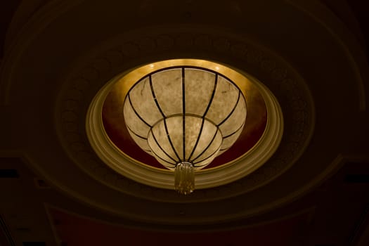 ceiling a chandelier in yellow