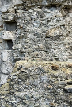 fragment of old stone wall