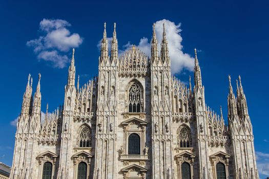 The Duomo, the main church of the city of Milan, Italy