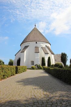 Old round church at Bornholm Denmark