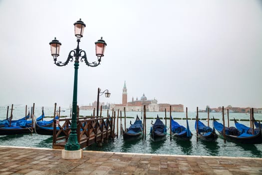 Basilica Di San Giogio Maggiore in Venice early in the morning