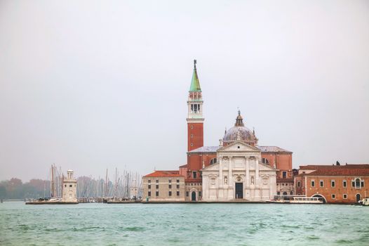 Basilica Di San Giogio Maggiore in Venice early in the morning