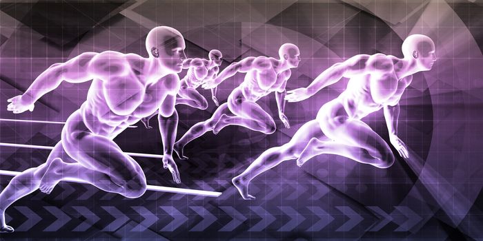 Leadership and Winning the Business Race Concept